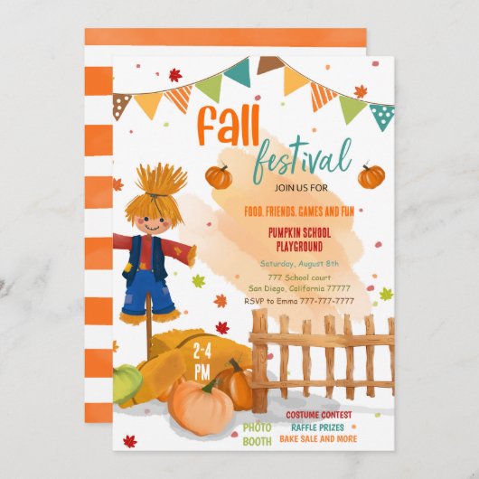 Herfst Partij Kaart (Voorkant / Achterkant)