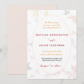 Herfst Pastel Leaves Boho Lijst Wedding Uitnodigin Kaart (Voorkant / Achterkant)