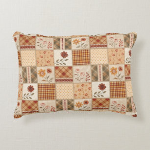 Herfst Patchwork Bloemendeken Hoes & Accent Kussen