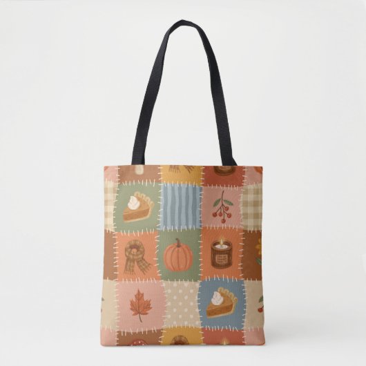 Herfst Patchwork Herfst Patroon Draagtas (Voorkant)