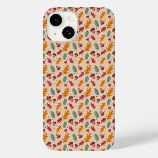 Herfst Patroon Leaf iPhone Case (Achterkant)