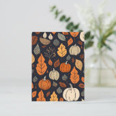 Herfst Pattern Briefkaart (Staand voorkant)