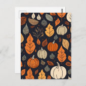 Herfst Pattern Briefkaart (Voorkant / Achterkant)