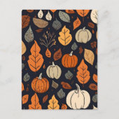 Herfst Pattern Briefkaart (Voorkant)