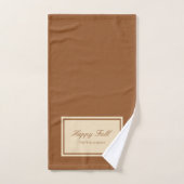Herfst Pattern Family Achternaam Brown Bad Handdoek (Handdoek)