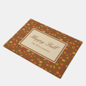 Herfst Pattern Family Achternaam Brown Deurmat (Schuin)