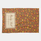 Herfst Pattern Family Achternaam Brown Theedoek (Horizontaal)