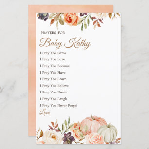 Herfst Peach Pumpkin Love Prayers for Baby