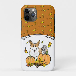 Herfst Pembroke Welsh Corgi (red 1) Pumpkins Cute iPhone 11 Pro Hoesje