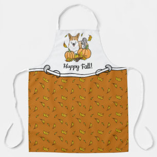 Herfst Pembroke Welsh Corgi (red 1) Pumpkins Cute Schort