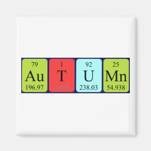 Herfst periodieke lijstnaam magnet magneet