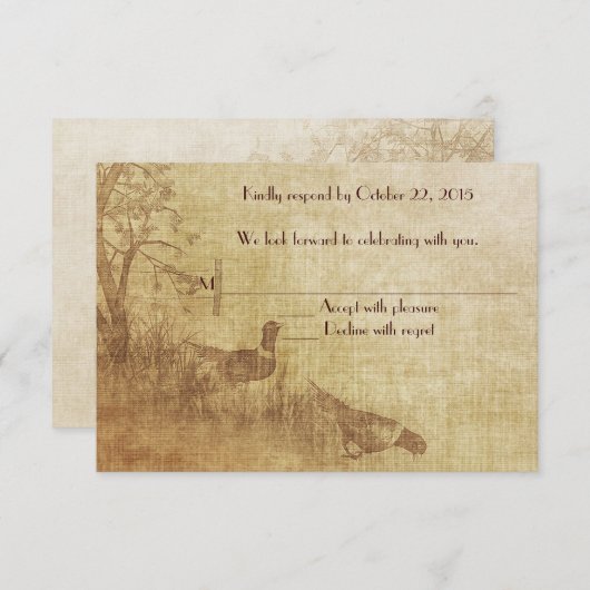 Herfst Pheasant RSVP (Voorkant / Achterkant)