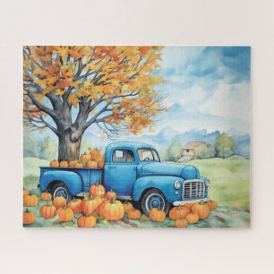 Herfst  Pickup en Pompoenen 16x20 Legpuzzel