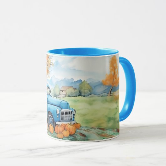 Herfst  Pickup en pompoenen Mok (Voorkant rechts)