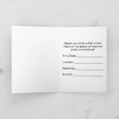 Herfst Picnic Invitation Red Maple Leaf (Binnen)