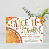 Herfst Pie Appreciation Invitation Kaart (Staand voorkant)