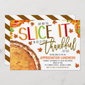 Herfst Pie Appreciation Invitation Kaart (Voorkant / Achterkant)