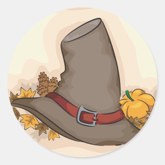 Herfst Pilgrim Pet Stickers (Voorkant)