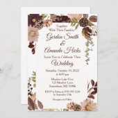 Herfst Pine cone Wedding Kaart (Voorkant / Achterkant)