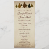Herfst Pine Trees herfst Wedding Programs Programma (Voorkant)