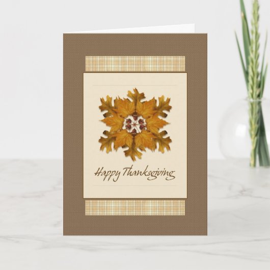 Herfst Pinrad Thanksgiving Card Feestdagen Kaart (Voorkant)
