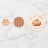 Herfst Plaid een beetje pompoen Baby shower Confetti (Voorkanten)