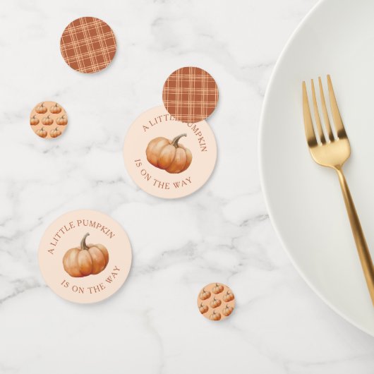 Herfst Plaid een beetje pompoen Baby shower Confetti (Groep)