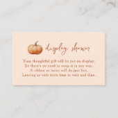 Herfst Plaid een beetje pompoen display douche Informatiekaartje (Voorkant)