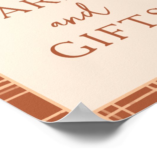 Herfst Plaid Een beetje pompoen Kaarten en geschen Poster (Hoek)