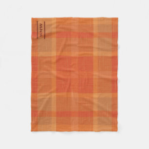 Herfst Plaid Fleece Deken met Klein Monogram