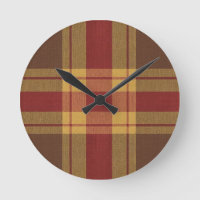 Herfst Plaid Nep Stof Klok