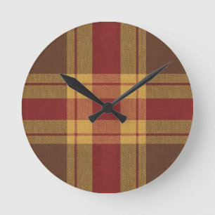 Herfst Plaid Nep Stof Klok