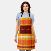 Herfst Plaid Tartan Home Decor Herfst Seizoen Schort (Gedragen)