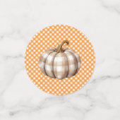 Herfst Plaid Teddy Bear Pompoenbladeren Confetti (Kleine voorkant)