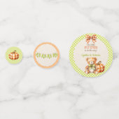 Herfst Plaid Teddy Bear Pompoenbladeren Confetti (Voorkanten)