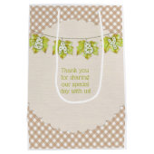 Herfst Plaid Teddy Bear Pompoenbladeren Medium Cadeauzakje (Achterkant)