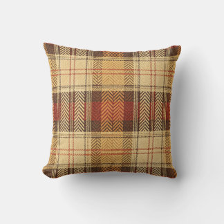 Herfst Plaid Warme Terracotta Visgraat Tartan Kussen