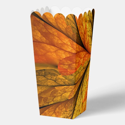 Herfst Plant, modern Abstract fractal kunstblad Bedankdoosjes (Achterkant)