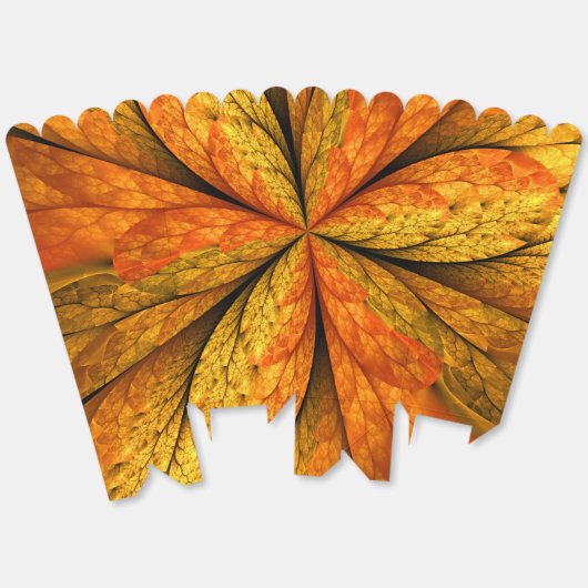 Herfst Plant, modern Abstract fractal kunstblad Bedankdoosjes (Ongevouwen)