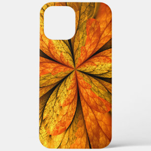 Herfst Plant, modern Abstract fractal kunstblad iPhone 12 Pro Max Hoesje
