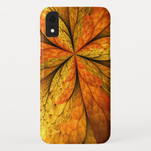 Herfst Plant, modern Abstract fractal kunstblad iPhone XR Hoesje