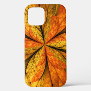 Herfst Plant, modern Abstract fractal kunstblad iPhone 12 Pro Hoesje