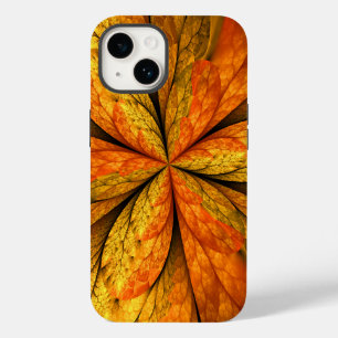 Herfst Plant, modern Abstract fractal kunstblad Case-Mate iPhone 14 Hoesje