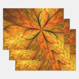 Herfst Plant, modern Abstract fractal kunstblad Inpakpapier Vel