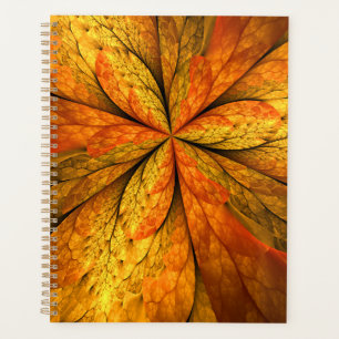 Herfst Plant, modern Abstract fractal kunstblad Planner
