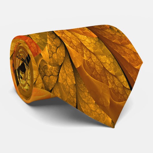 Herfst Plant, modern Abstract fractal kunstblad Stropdas (Opgerold)