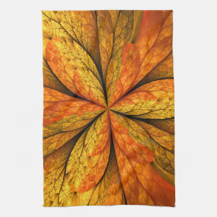 Herfst Plant, modern Abstract fractal kunstblad Theedoek