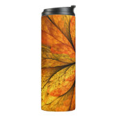 Herfst Plant, modern Abstract fractal kunstblad Thermosbeker (Gedraaid links)