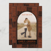 Herfst Platte Vorm Save The Date Trouwkaart Herfst (Voorkant / Achterkant)