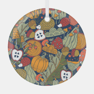 Herfst, polka stippen, , naadloos patroon. glas ornament